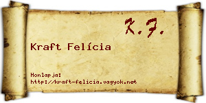 Kraft Felícia névjegykártya